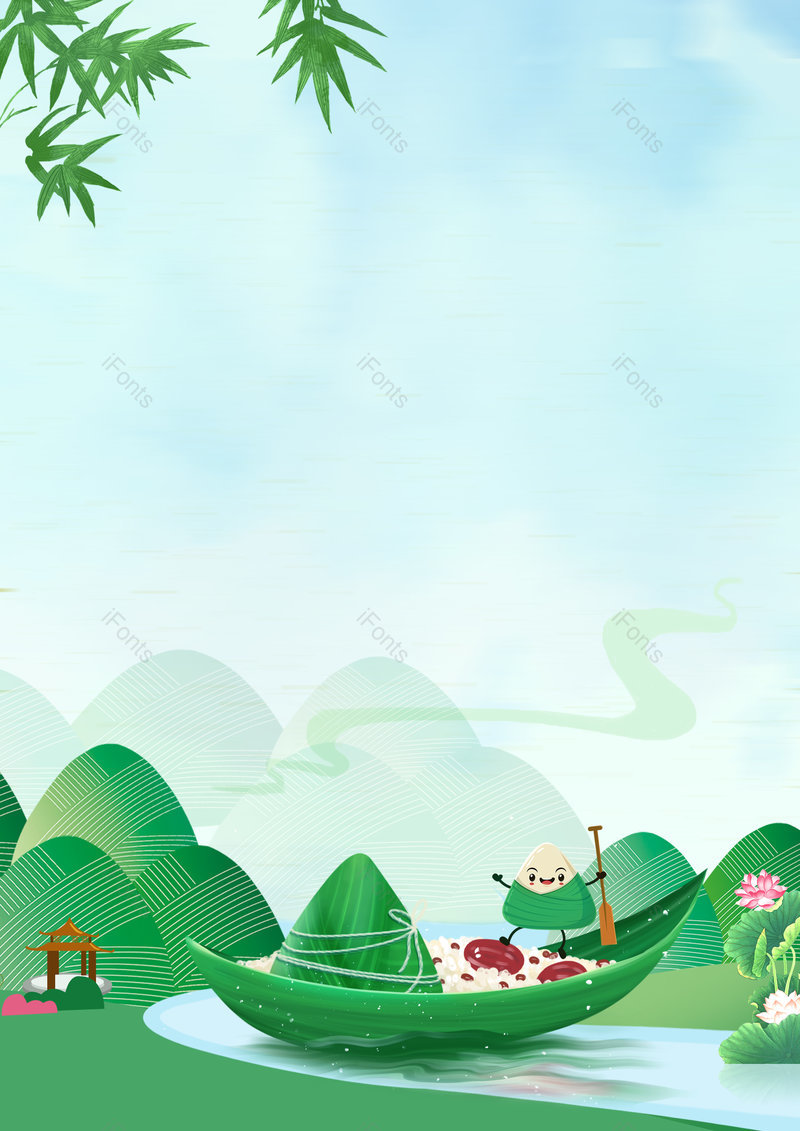 中国风端午节粽子山水创意背景 ,插画/手绘图,插画/手绘图库,插画/手绘图下载,插画/手绘